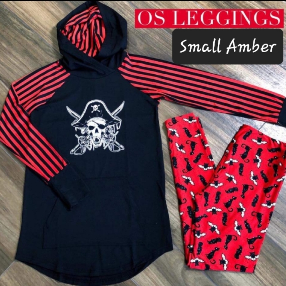 Lularoe Halloween Amber Hoodie And OS Leggings